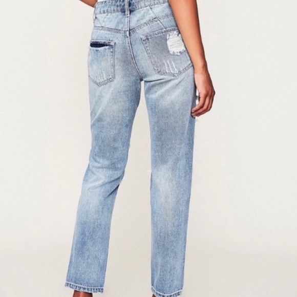 AFRM Distressed High Rise Button Fly Jeans Size 27 NWT - Picture 4 of 16